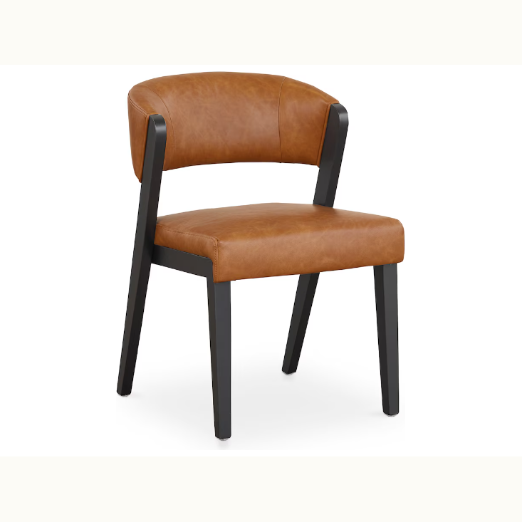 Butterscotch Leather Dining Chair