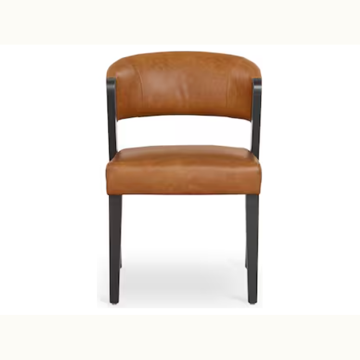 Butterscotch Leather Dining Chair