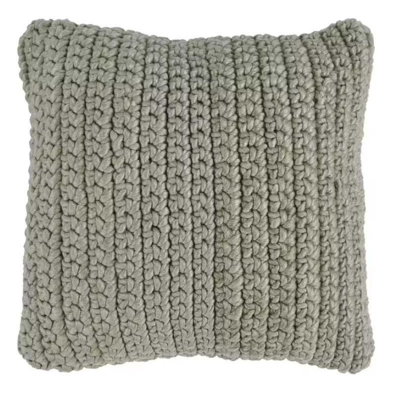 20" x 20" Sage Textured Throw Pillow