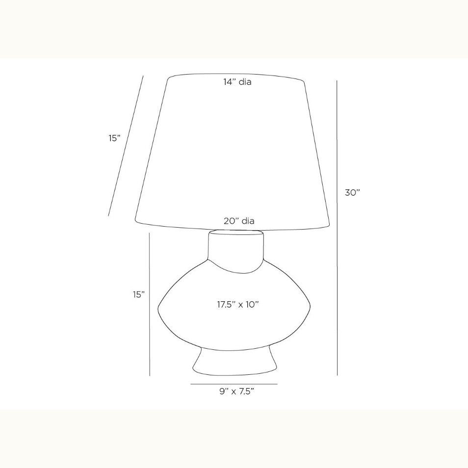 Organic Speckled Ceramic Table Lamp