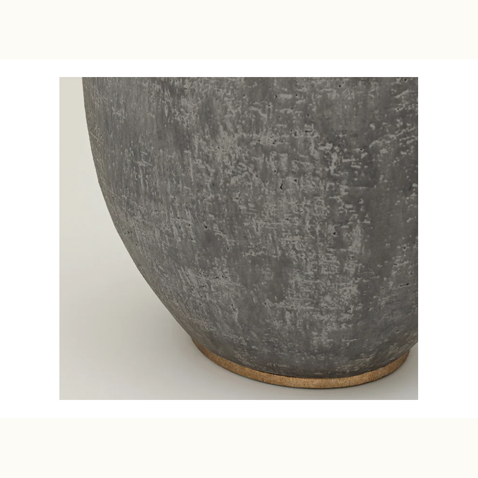 Grey Hand-Sculpted Organic Table Lamp