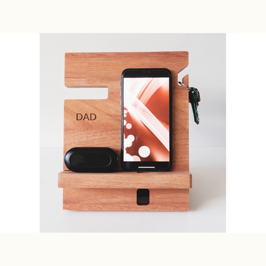Compact Wooden Docking Station