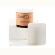 White Rustic Pillar Candle