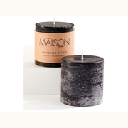 Black Rustic Pillar Candle
