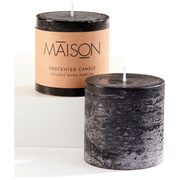 Black Rustic Pillar Candle