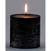 Black Rustic Pillar Candle