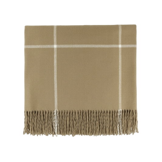 Windowpane Plaid Throw Blanket