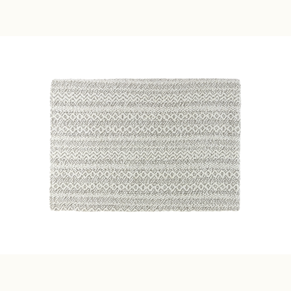 Diamond Weave Cream Throw Blanket