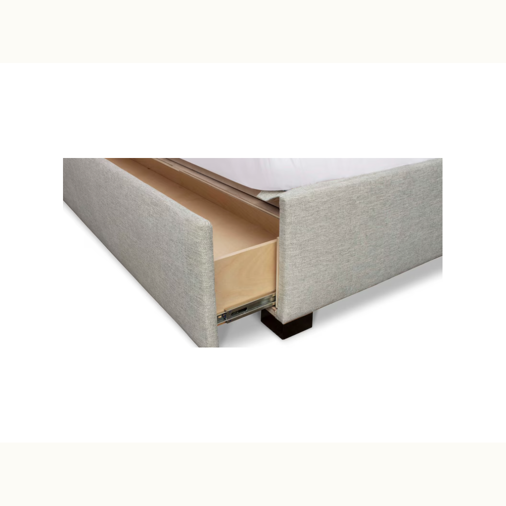 Horizontal Channeled Storage King Bed