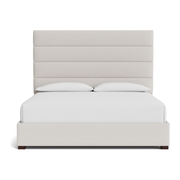 Horizontal Channeled Storage King Bed