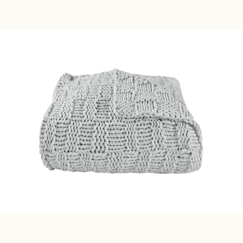 Checkered Knit Throw