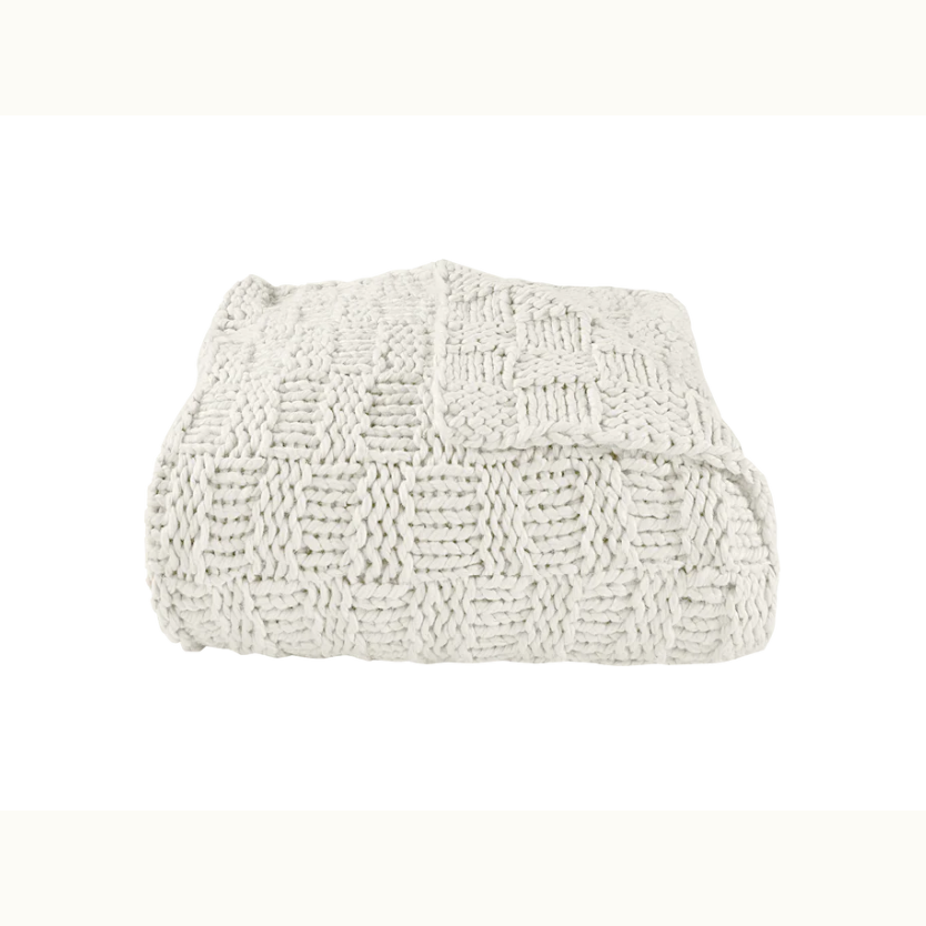 Checkered Knit Throw