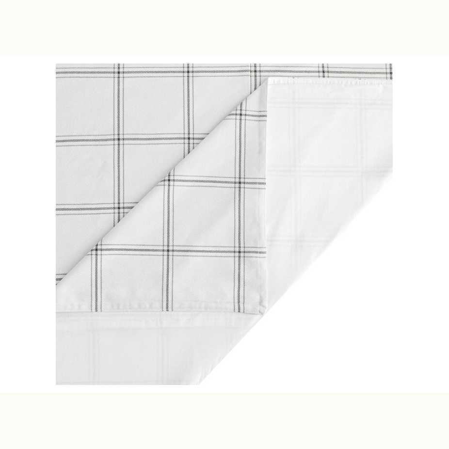 White Windowpane Plaid King Bedding Set