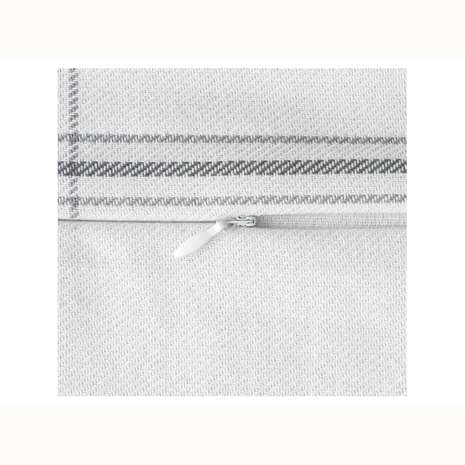 White Windowpane Plaid King Bedding Set