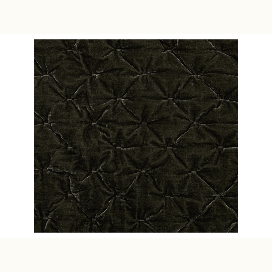Dark Green Faux Silk Velvet King Quilt Set