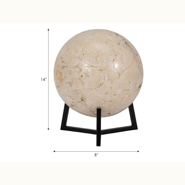 Stone Moon on Iron Stand