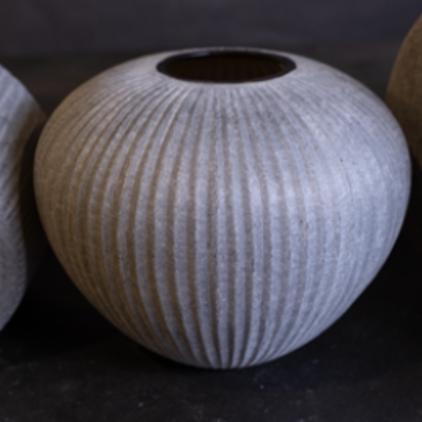 Smoke Brown Glass Vase