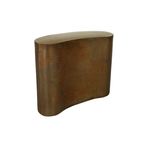 Small Aged Iron Abstract Vase