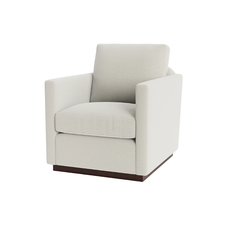 Custom Textured Track Arm Swivel Chair