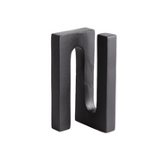Abstract Black Aluminum Sculpture
