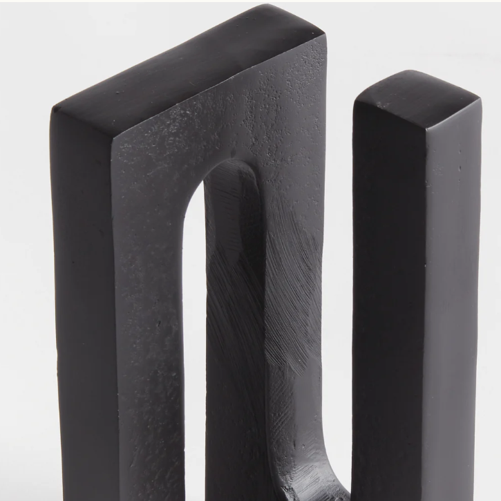 Abstract Black Aluminum Sculpture