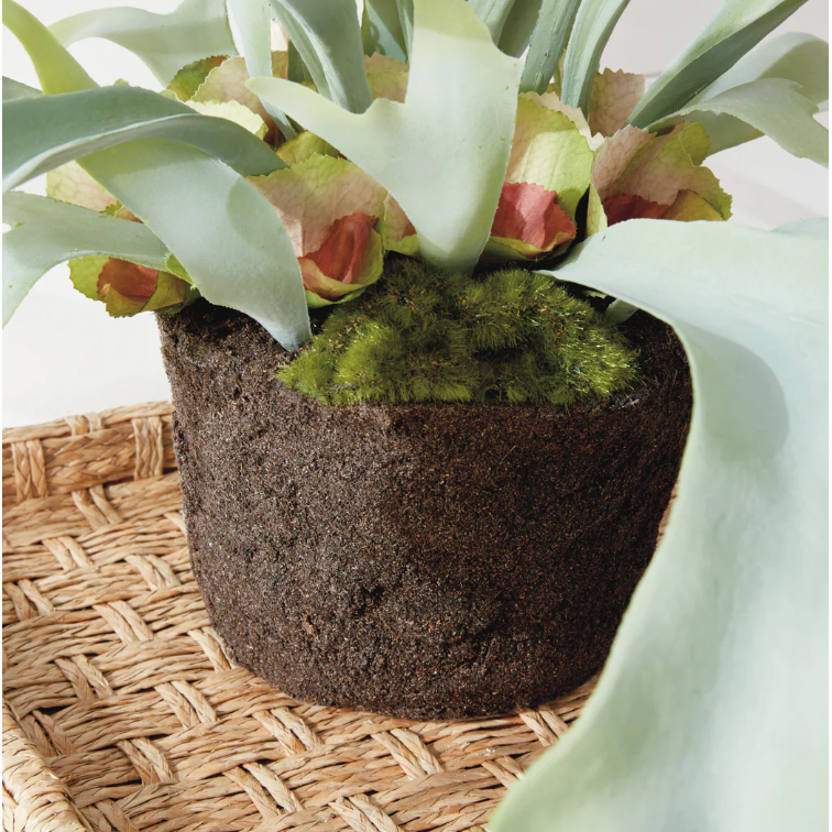 21" Faux Staghorn Fern Drop-In