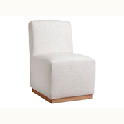 Custom Armless Upholstered Chair w/ Casters