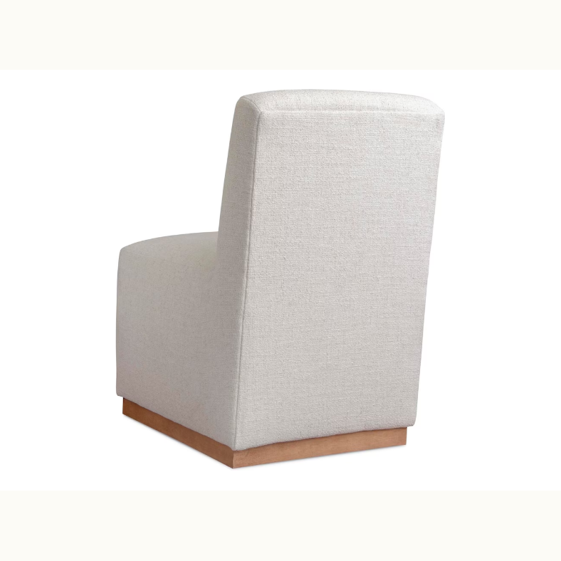 Custom Armless Upholstered Chair w/ Casters