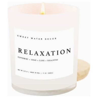 Relaxation:  11 oz. Soy Candle