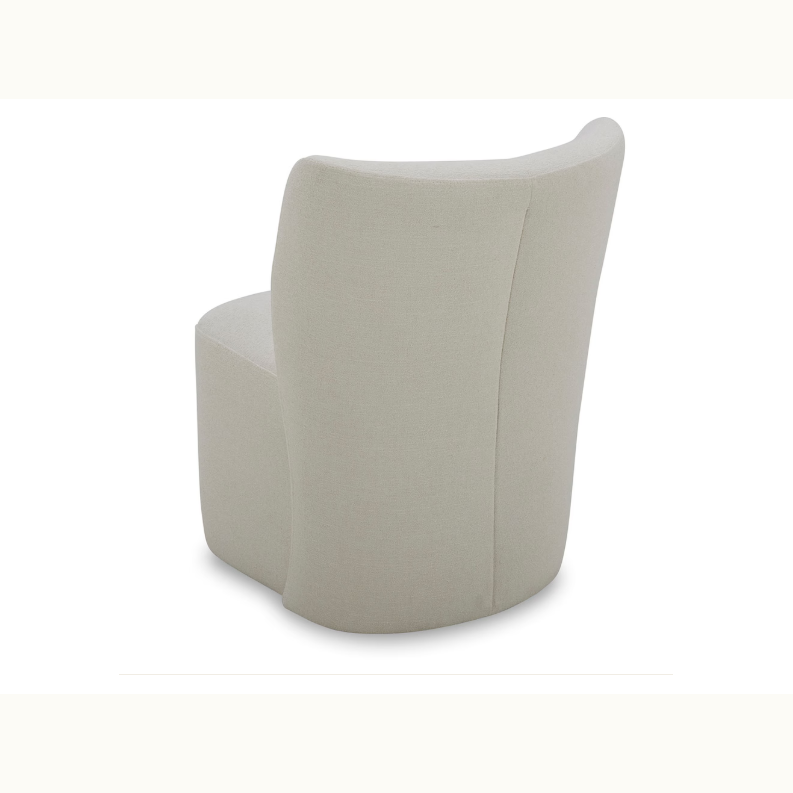 Fully Upholstered Dining Chair with Casters