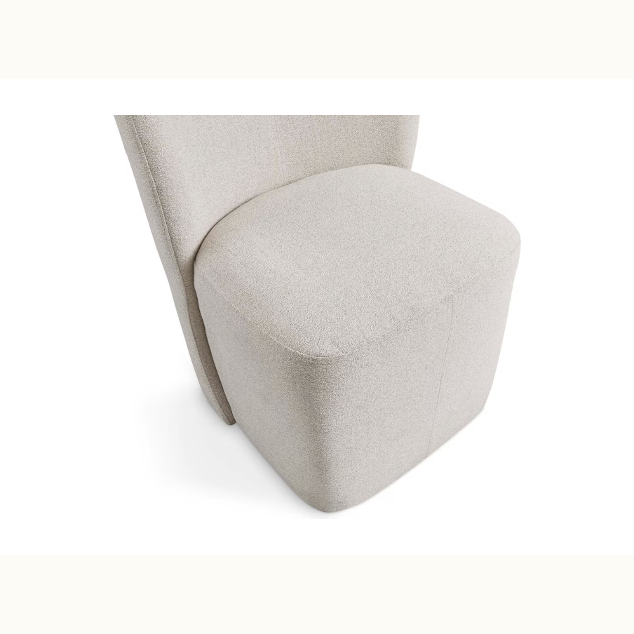 Fully Upholstered Dining Chair with Casters