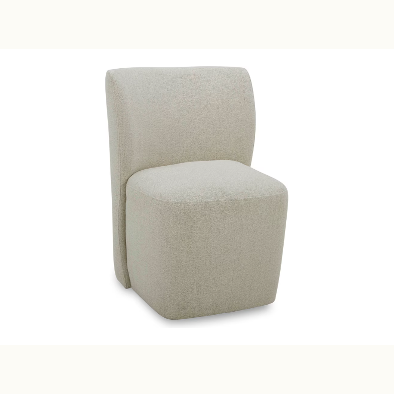 Fully Upholstered Dining Chair with Casters