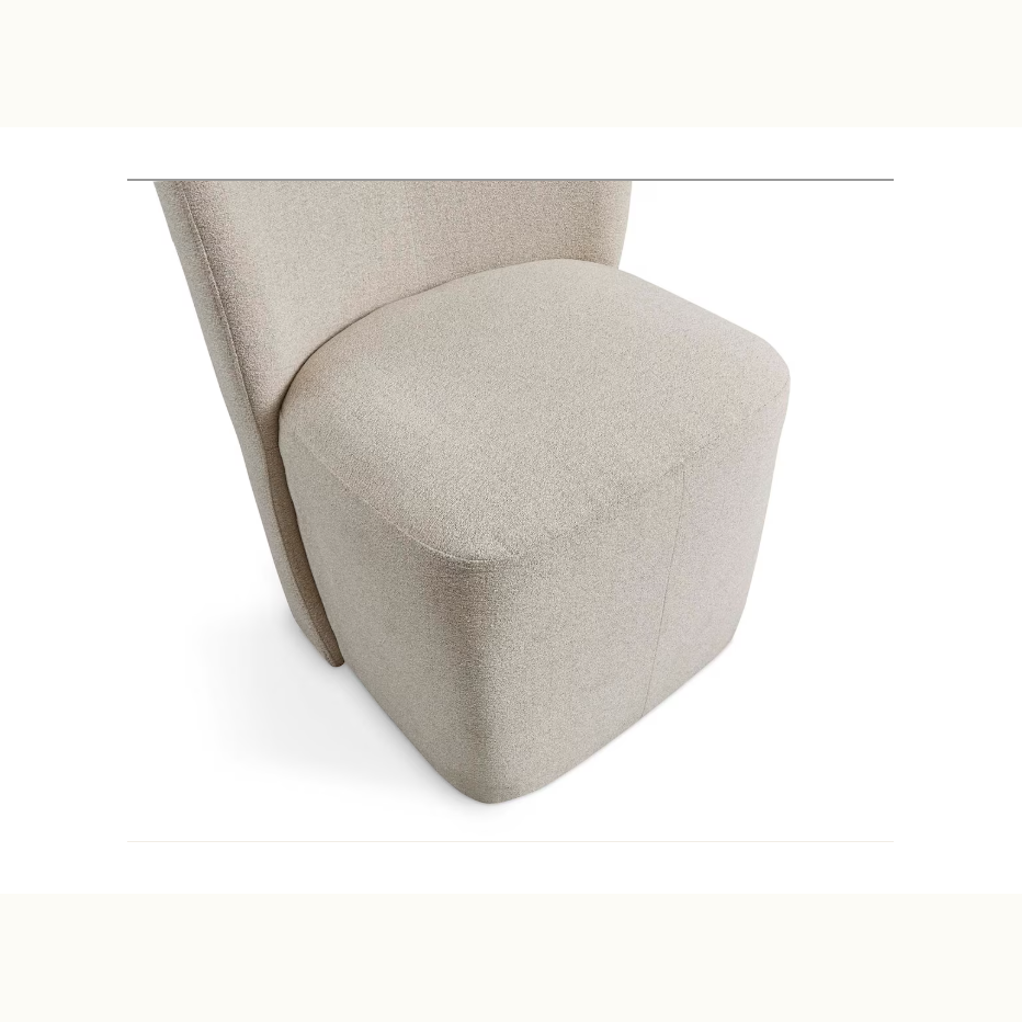 Fully Upholstered Dining Chair with Casters