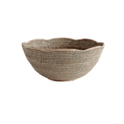 Burma Rattan Scalloped Edge Bowl Large