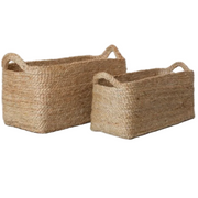 Jute Rectangle Tray Baskets