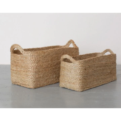 Jute Rectangle Tray Baskets