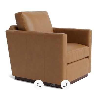 Custom Leather Swivel Chair