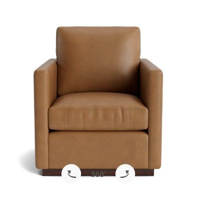 Custom Leather Swivel Chair