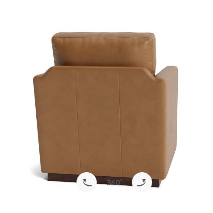 Custom Leather Swivel Chair