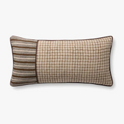 12x27 Brown Lumbar Down Pillow