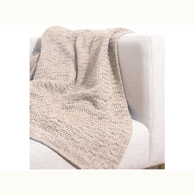 Knitted Ripple Throw Blanket