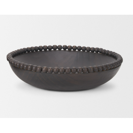 Dark Brown Wood Bowl