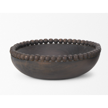 Dark Brown Wood Bowl