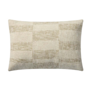 16X26 Beige/Natural Textured Down Lumbar Pillow