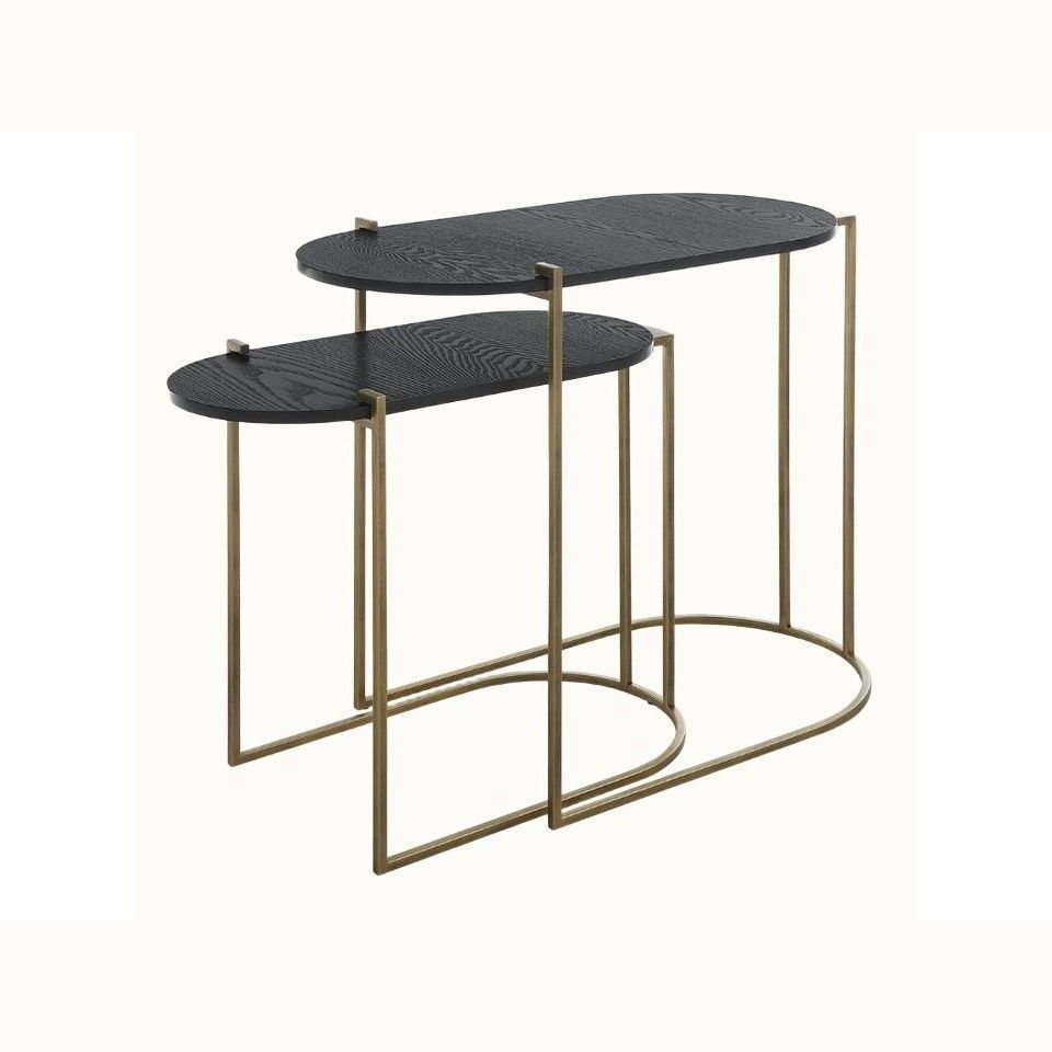 Antique Brass Nesting Tables