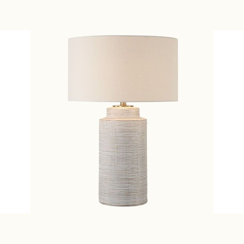 Ivory/Gold Leaf Ceramic Table Lamp