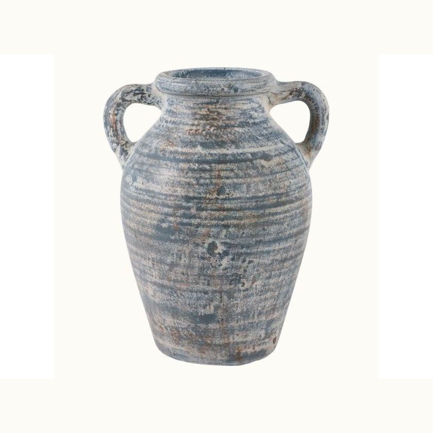 Blue/White Terracotta Vase