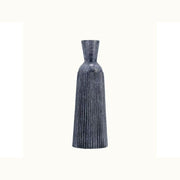 Blue Glass Grooved Vase