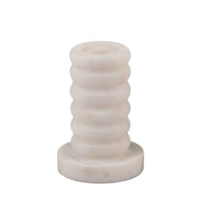 4" Marble Ribbed Taper Candle Holder