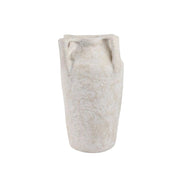 White Paper Mache Handle Vase